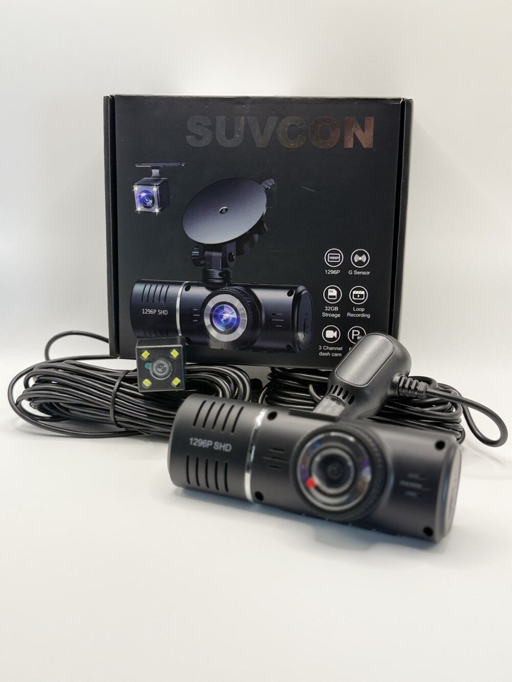 SUVCON Dash Cam 1080p Front and Rear Camera for Cars, Loop Recording